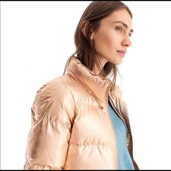 J Crew Metallic Puffer Jacket - Picture 3 of 7